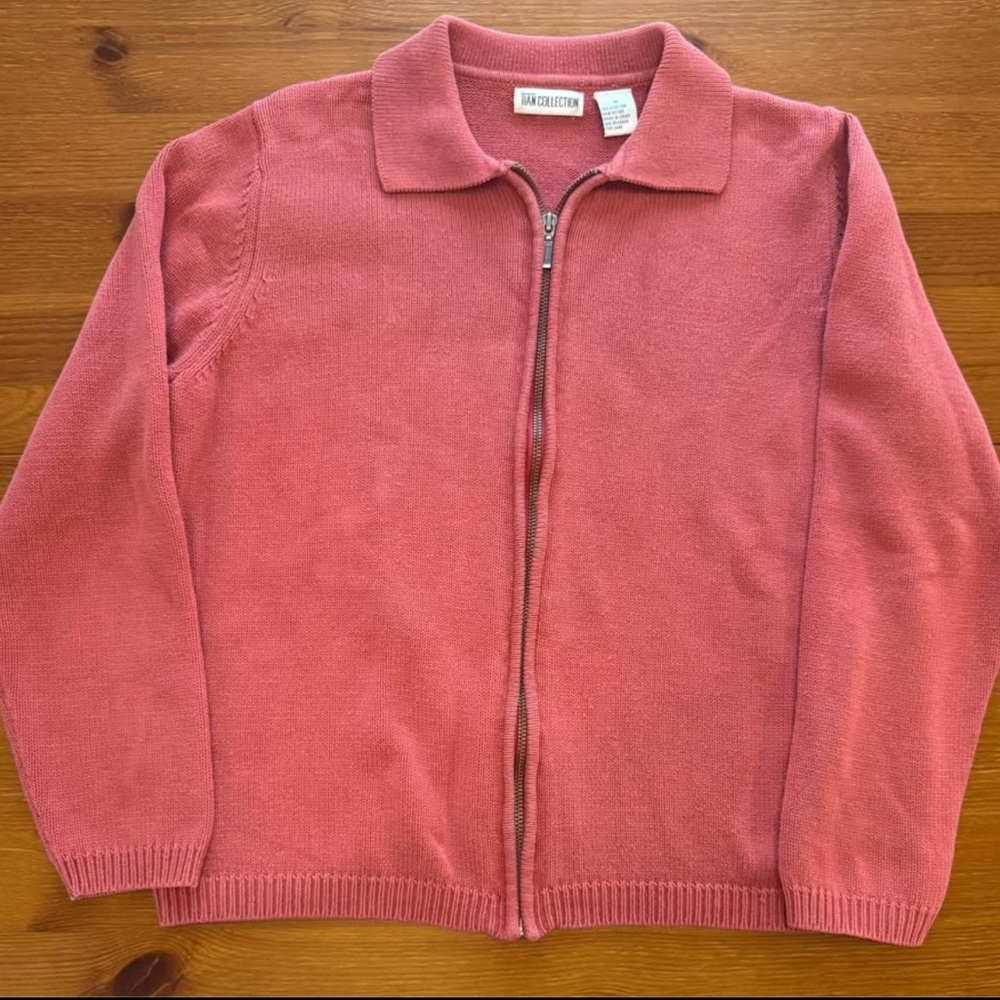 Vintage grandma core full zip 80s cardigan